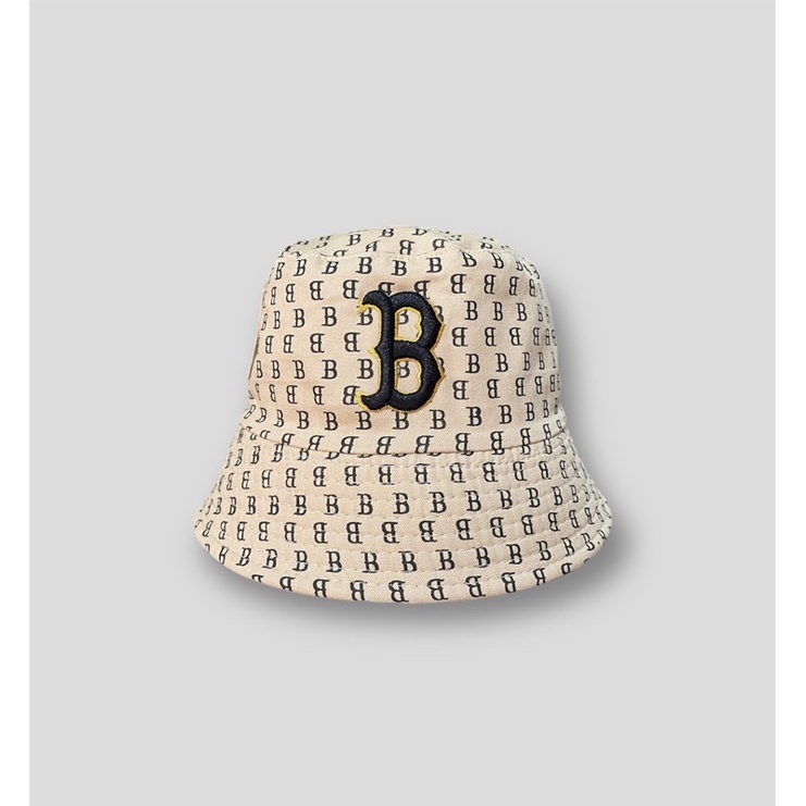 Mũ bucket cụp 2 mặt phong cách hàn quốc thêu logo nổi chữ B