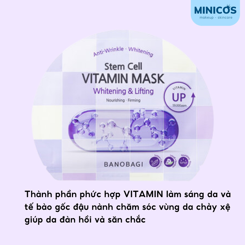 Mặt Nạ BANOBAGI Bổ Sung Vitamin Vita Genic Hàn Quốc