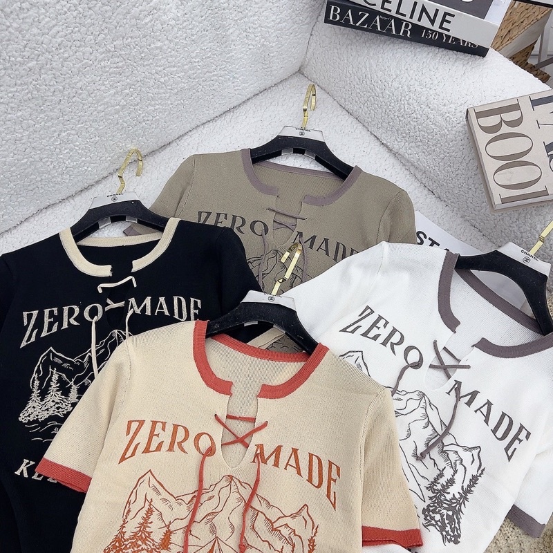 Áo Len Mongtoghi Dáng Croptop Phối Màu Xinh Mã TH10