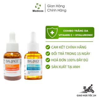 Da Trắng Sáng Căng Mịn Với Combo Serum: Vitamin C +  Hyaluronic Balance Active Formula