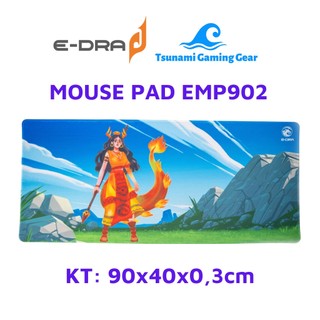 Bàn di chuột E-Dra EMP902 màu xanh cỡ lớn 90x40x0.3cm - Hàng chính hãng
