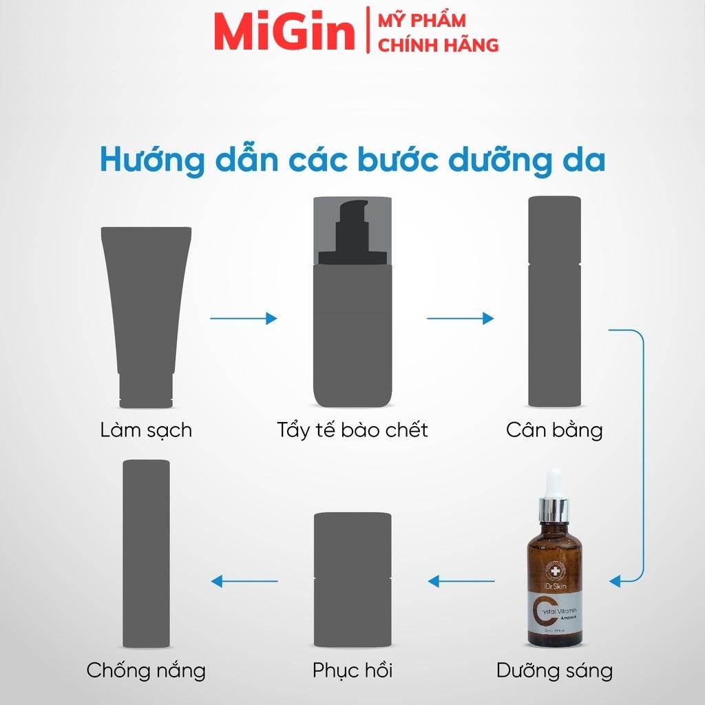 Tinh chất trắng da Idr Skin Crystal Vitamin C Ampoule Serum dưỡng ẩm mờ thâm nám
