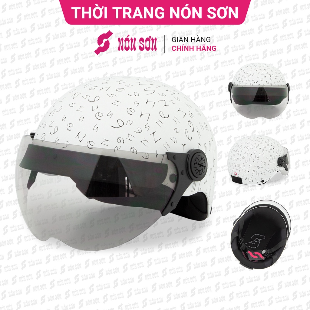 Mũ bảo hiểm có kính NÓN SƠN chính hãng KP-TR083