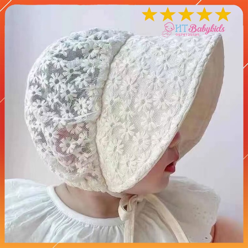 Mũ Nón Cho Bé Gái Tiểu Thư Bèo Ren Thoáng Mát Có Màu Siêu Xinh