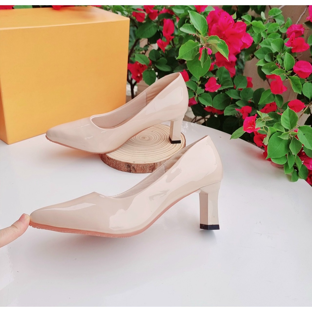 Giày cao gót nữ giày cao gót 5p giày nữ 7p gót sơn chống xước