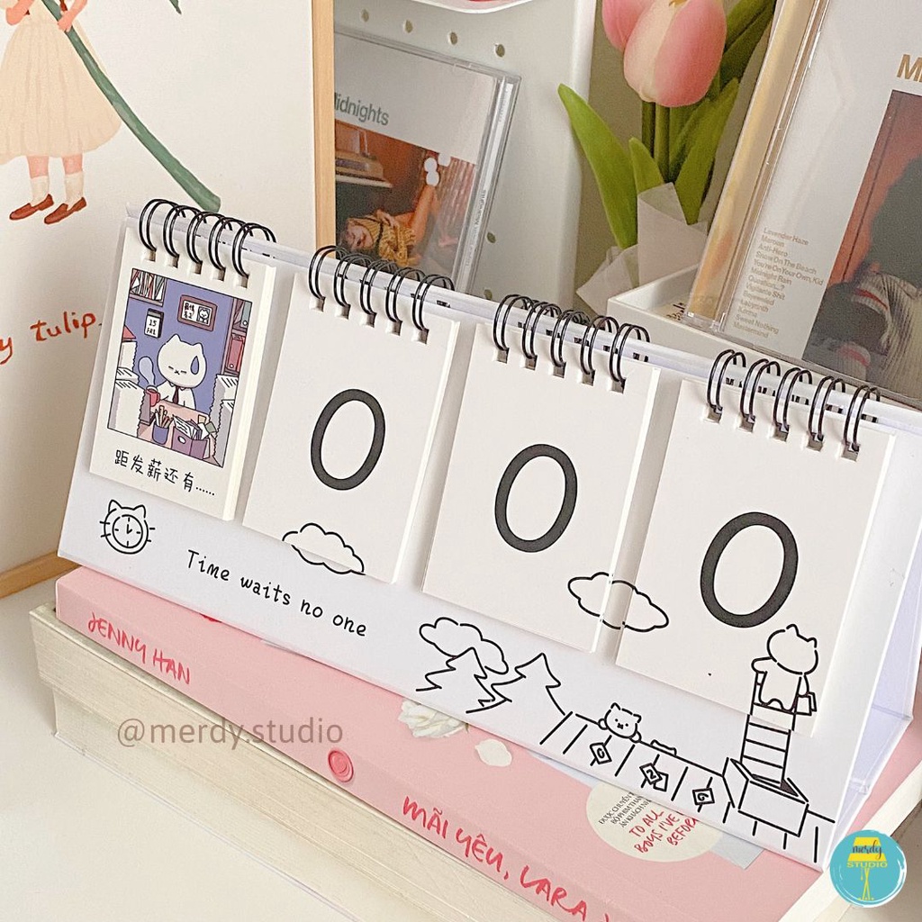 Lịch để bàn đếm ngược ngày Cartoon Calendar