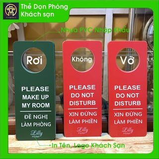 Thẻ đề nghị dọn phòng treo cửa phòng khách sạn, nhà nghỉ, homestay