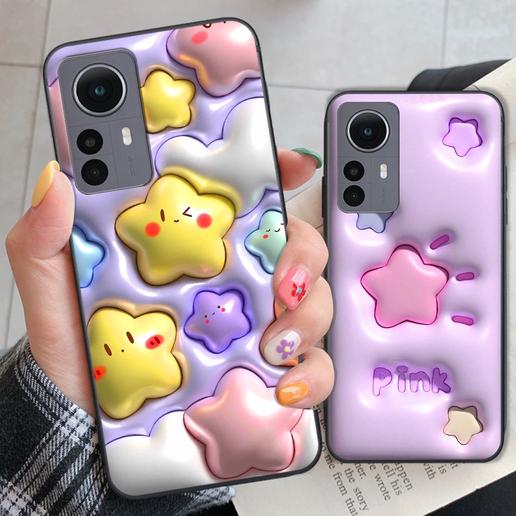 Ốp Xiaomi 12 Pro 5G in phẳng hiệu ứng 3D giả nổi siêu thật, cực xinh, cá tính