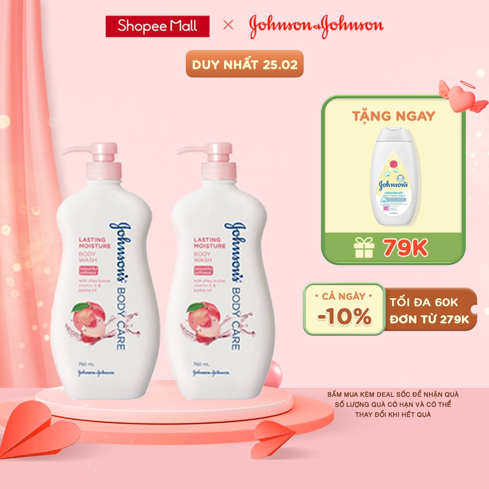 Combo 2 Chai Sữa tắm Johnson s Adult dành cho người lớn - Dung tích 750mlx2