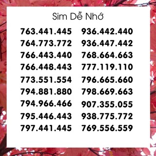 Sim mobifone: sim số đẹp dễ nhớ giá rẻ - sim tiêu diêu - t03