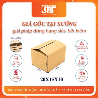 Hộp carton bọc hàng 25x15x10cm - b20