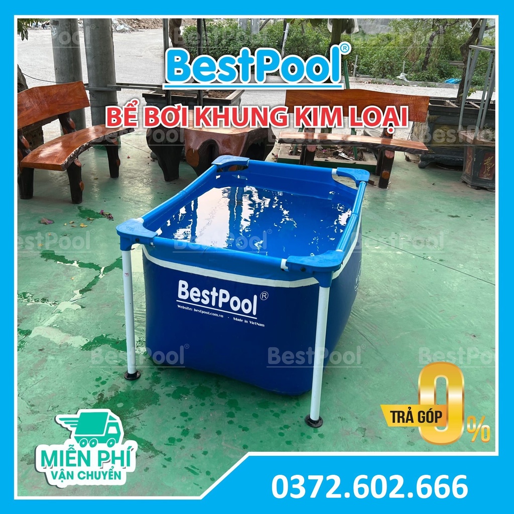 Bể bơi BestPool BP50008, KT: 0.8m x 1.25m x 0.66m, bể bơi di động, phao bơi, bể bơi bơm hơi, kính bơi