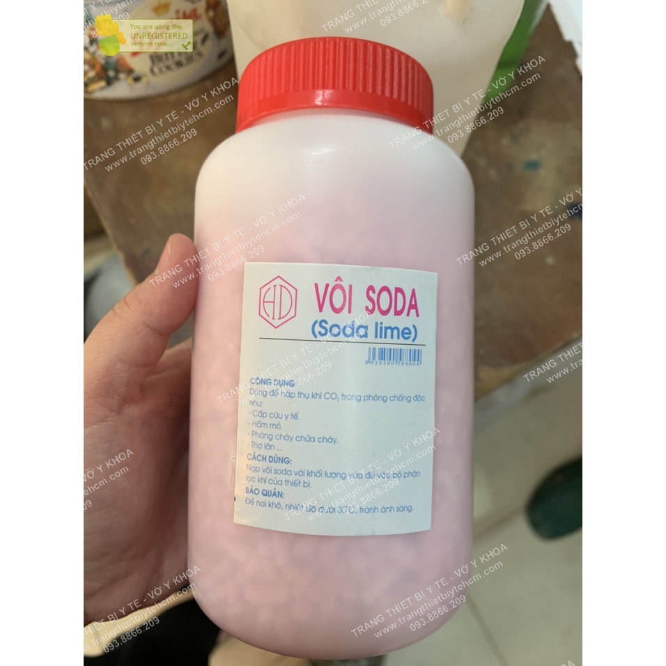 Vôi Soda (soda lime) chai 500ml