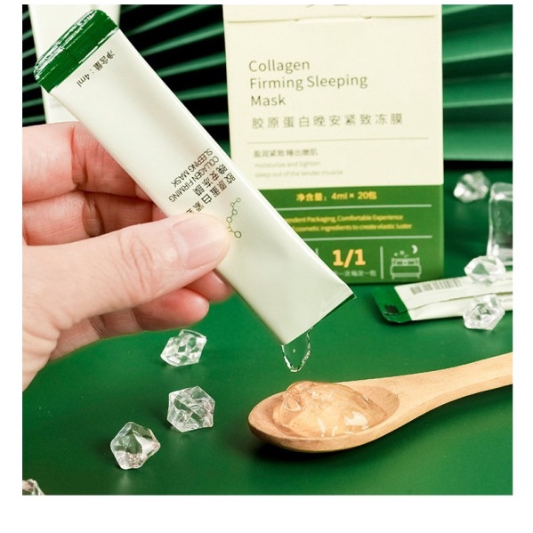 1 gói - Mặt nạ ngủ collagen căng bóng da , nâng cơ , se khít lỗ chân lông