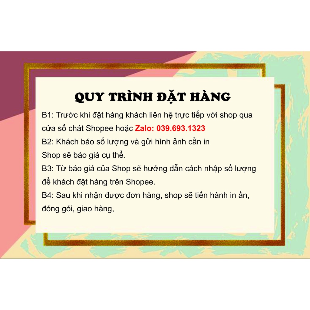 IN MENU ÉP PLASTIC THEO YÊU CẦU