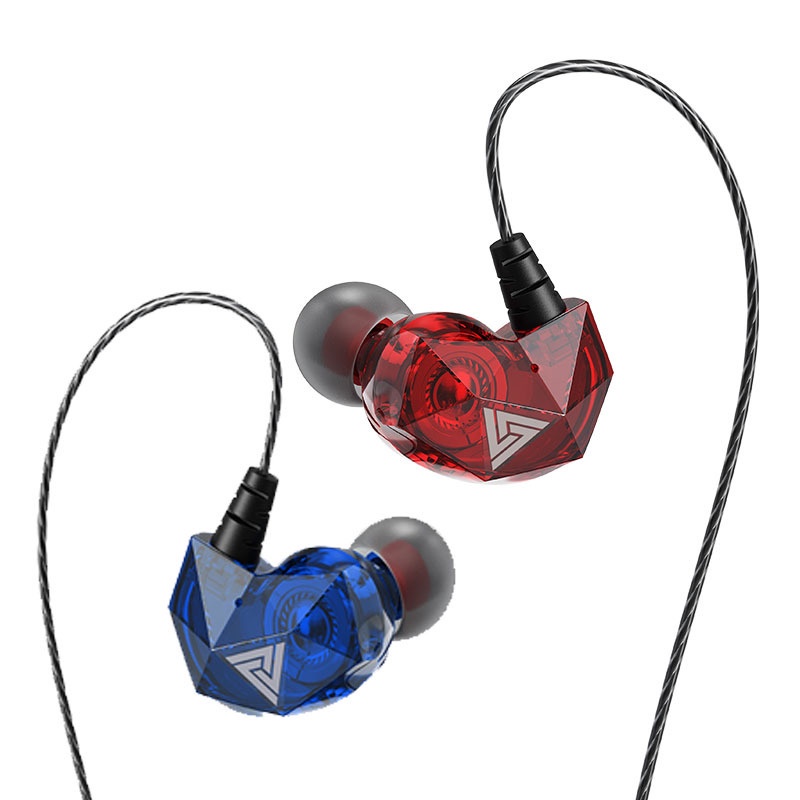 Tai Nghe Phone Nghe Nhạc Chơi Game QKZ Âm Thanh Super Bass, Dây Chống Rối, Có Mic Đàm Thoại