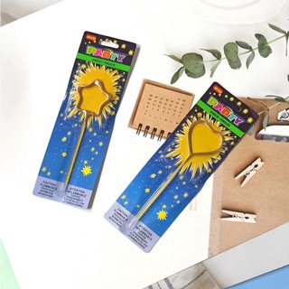 Phụ kiện bánh sinh nhật nến tia tim sao