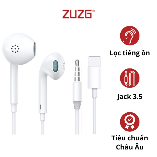 Tai nghe bluetooth nhét tai chống ồn có dây hiện cửa sổ chính hãng ZUZG E27