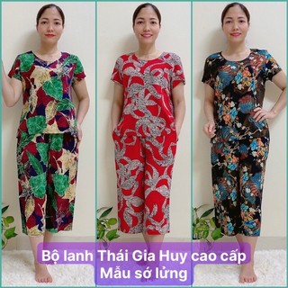 [ Sale Off] Đồ Bộ Trung Niên Bộ lanh Gia Huy Hàng Bigsize từ 64-75kg