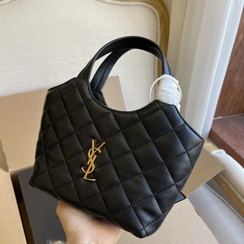 Túi Xách Y.S.L Tote Size 20cm Màu Đen, Trắng