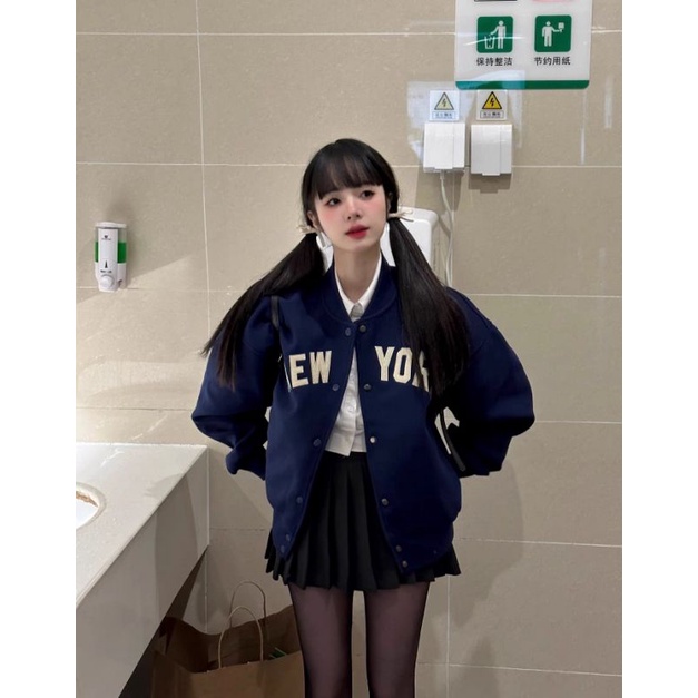 Áo bomber varsity New York