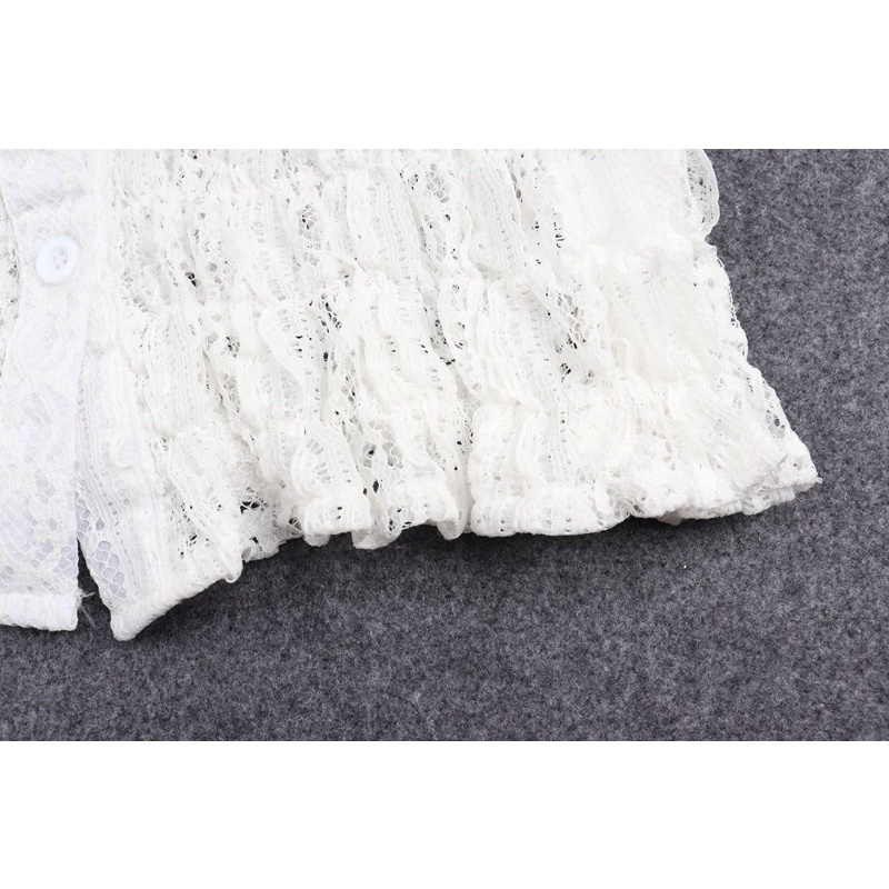 ORDER  ÁO SƠ MI REN CHUN CROPTOP