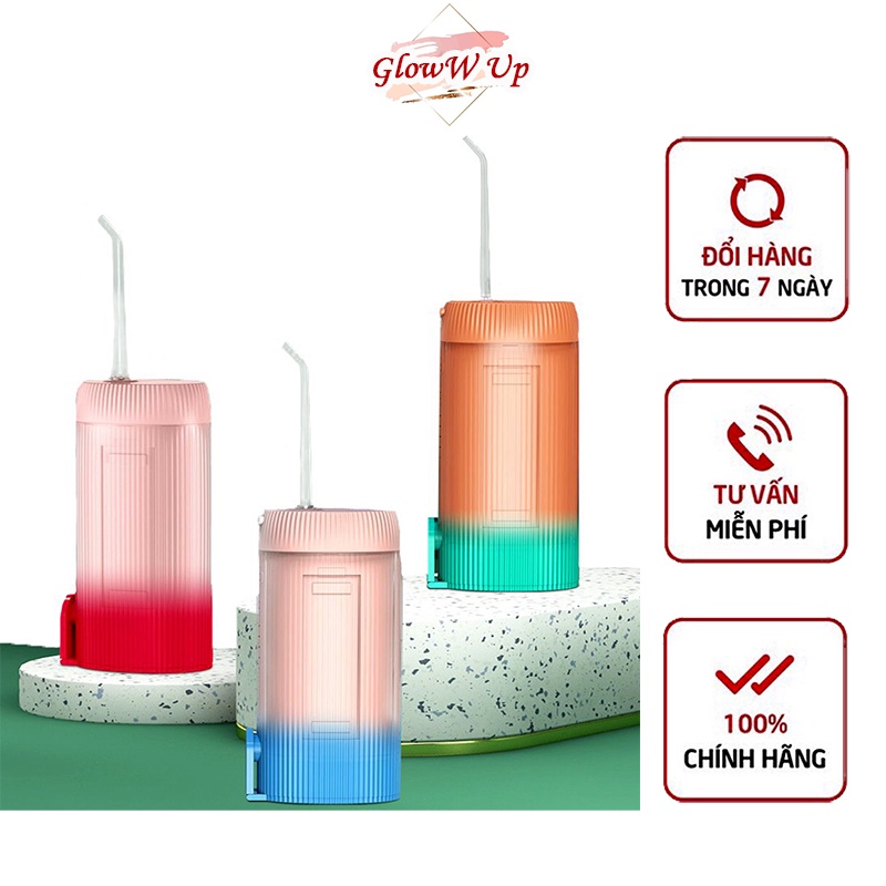 Tăm Nước Cầm Tay Mini Gấp Gọn Bốn Cấp Độ Làm Trắng Răng Máy Tăm Nước Nha Khoa Cao Cấp Vệ Sinh Răng Miệng Chống Thấm Nước