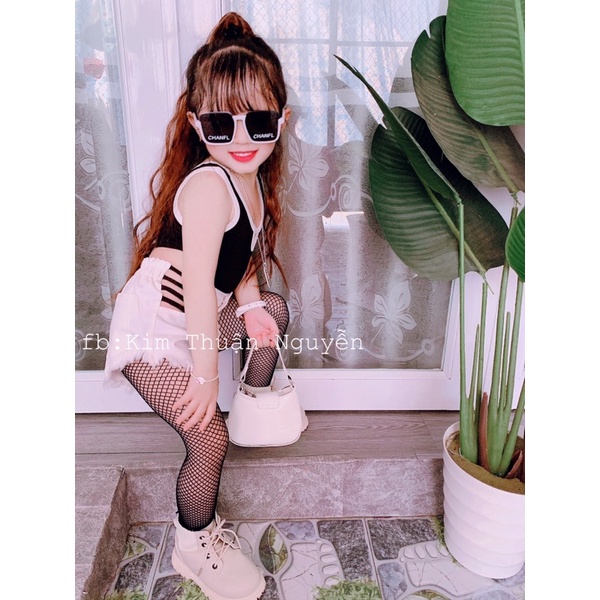 Sét áo dạt dài phối thắt eo cho bé gái 7-40kg