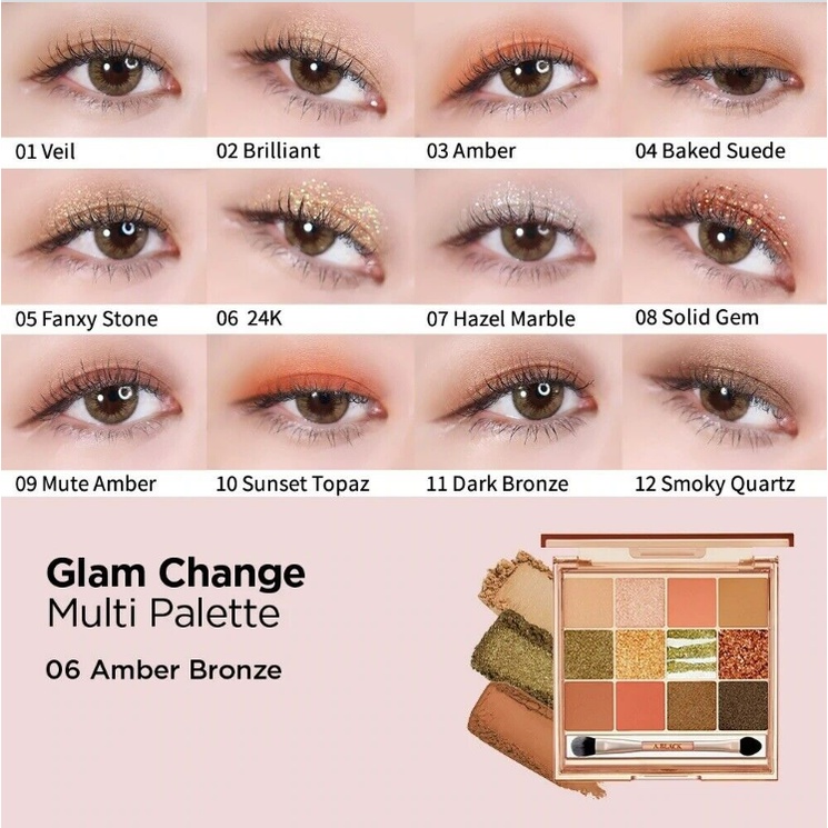 Bảng Phấn Mắt 12 Màu A.Black Glam Change Multi Palatte by Clio 14.4g
