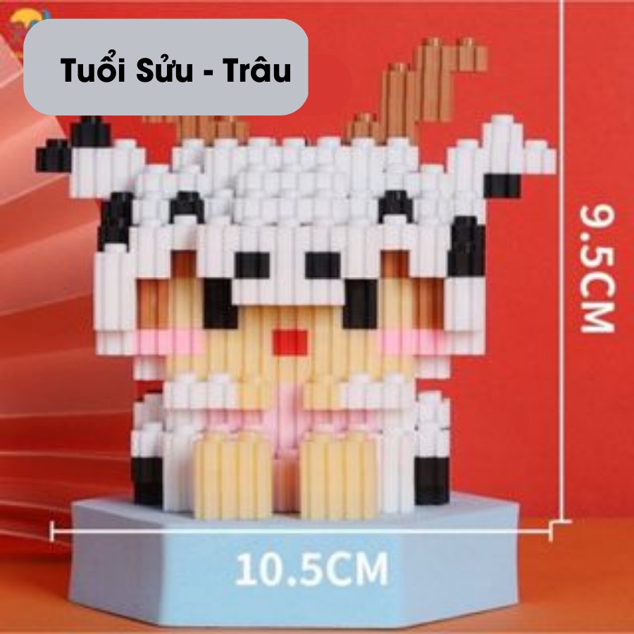 Mô Hình Lắp Ráp 12 Con Giáp 3D Hoạt Hình DoliKids Đồ Chơi Lắp Ghép Mô Hình Mini Phát Triển Trí Tuệ Bé