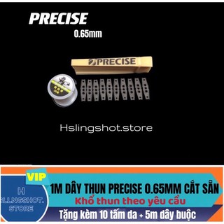 1 mét dây thun ná cao su chính hãng Precise cắt sẵn khổ thun theo yêu cầu kèm theo phụ kiện độ dày thun 0 65mm
