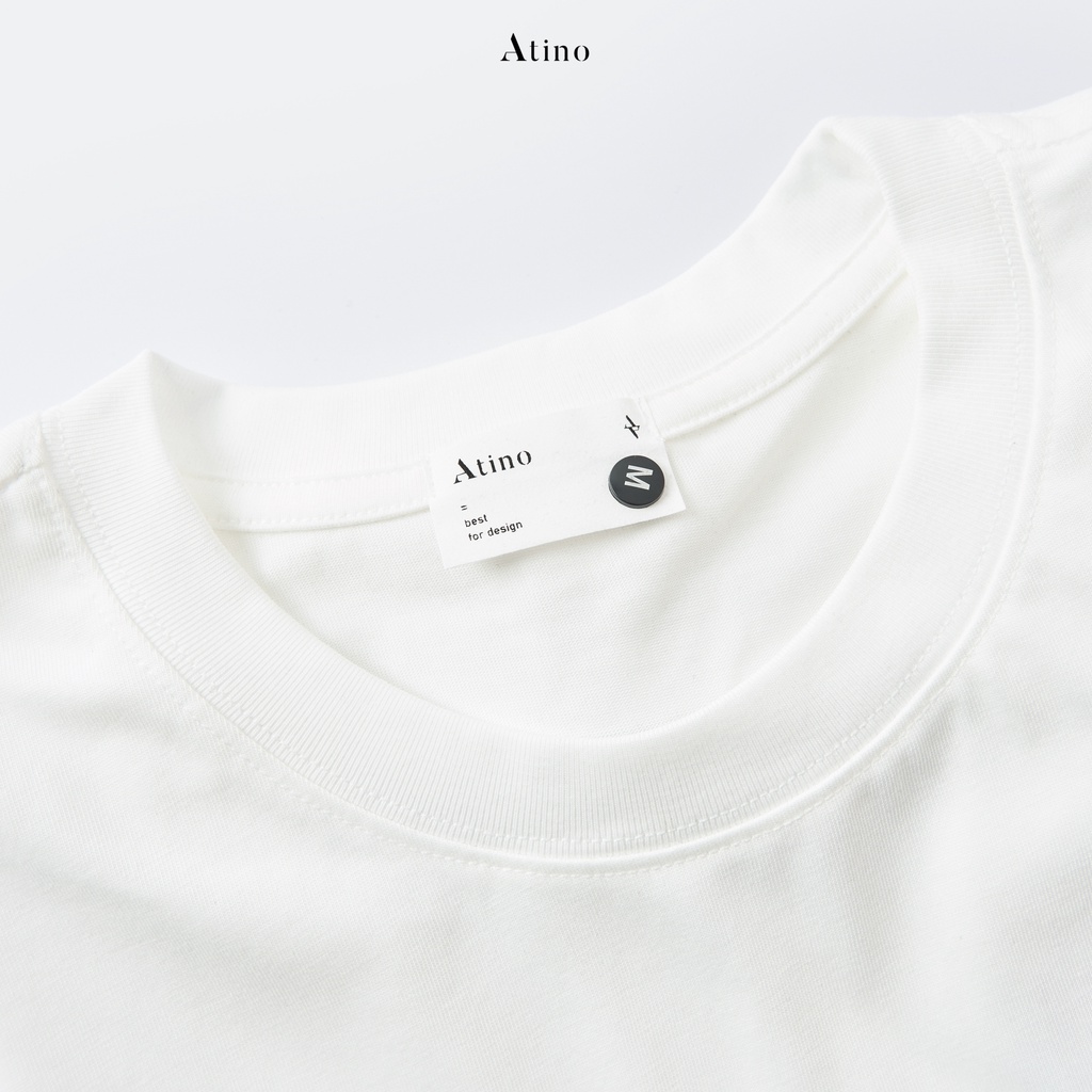 Áo Phông Nam Cộc Tay Cổ Tròn viền  ATINO chất liệu Cotton thoáng mát bền form Regular AP2.2992