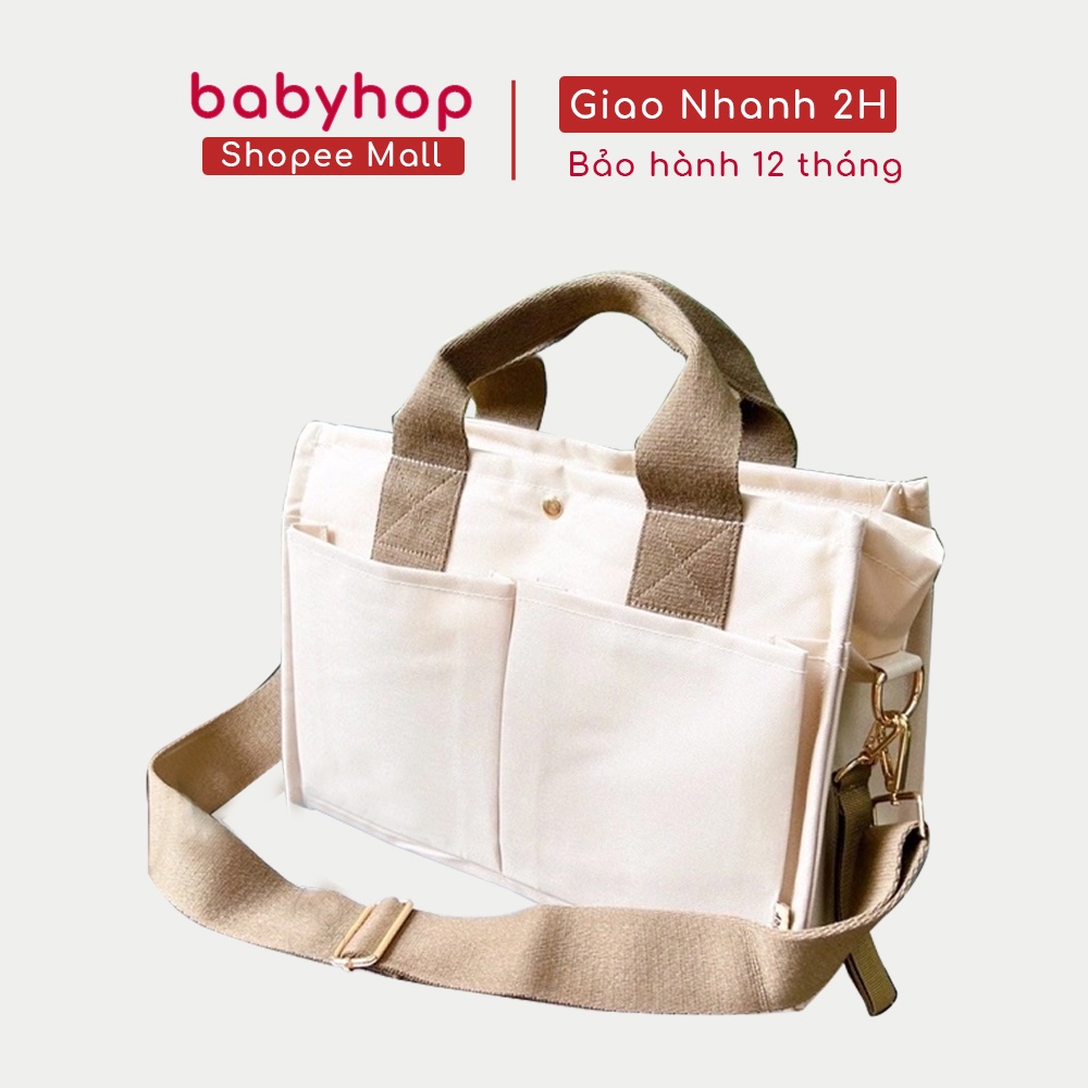 Túi đựng bỉm sữa sang chảnh đa năng cho mẹ bé thương hiệu Honper  kt 35*16*26.5cm phân phối chính hãng Babyh