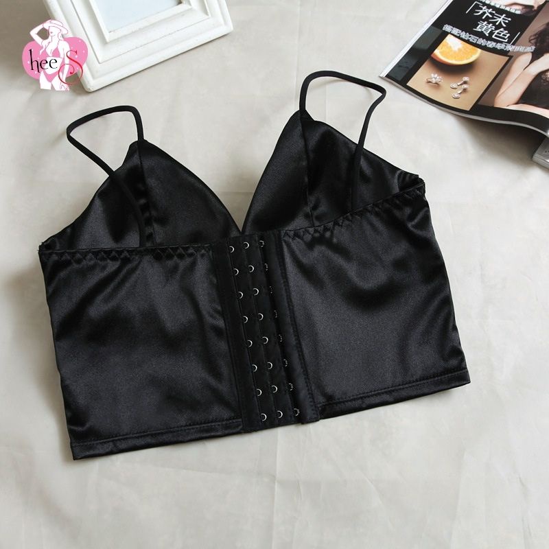 Áo Bra Nữ Satin Phi Bóng Bản To - Braletet Lụa Bóng Thiết Kế Không Gọng,Trang Nhã,Dễ Mặc Nâng Ngực Nhẹ HeeS264