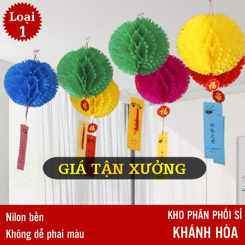 Cẩm Tú Cầu nhựa nhiều màu sắc, quả cầu giấy trang trí mầm non, nhà cửa, sân vườn, siêu thị kích thước 16,22,26,36cm