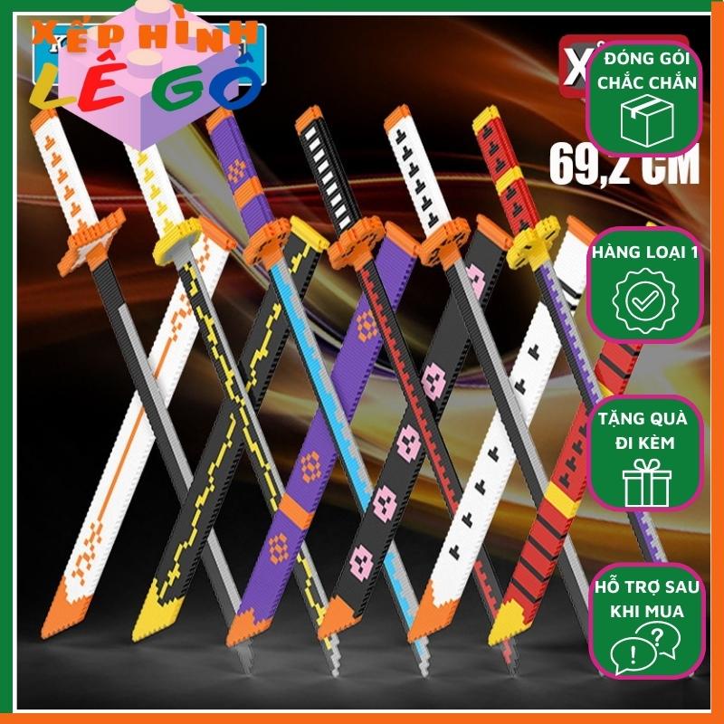 Đồ chơi lắp ráp kiếm mô hình kimetsu no yaiba zoro one piece katana linkgo XHLG shop