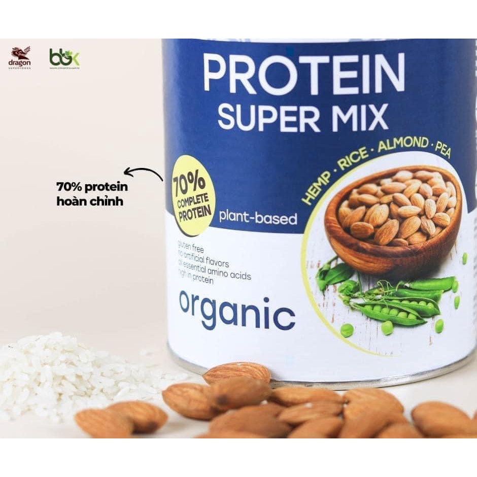 Bột protein Shake thực vật hưu cơ nhiều vị Dragon Superfoods 500gr