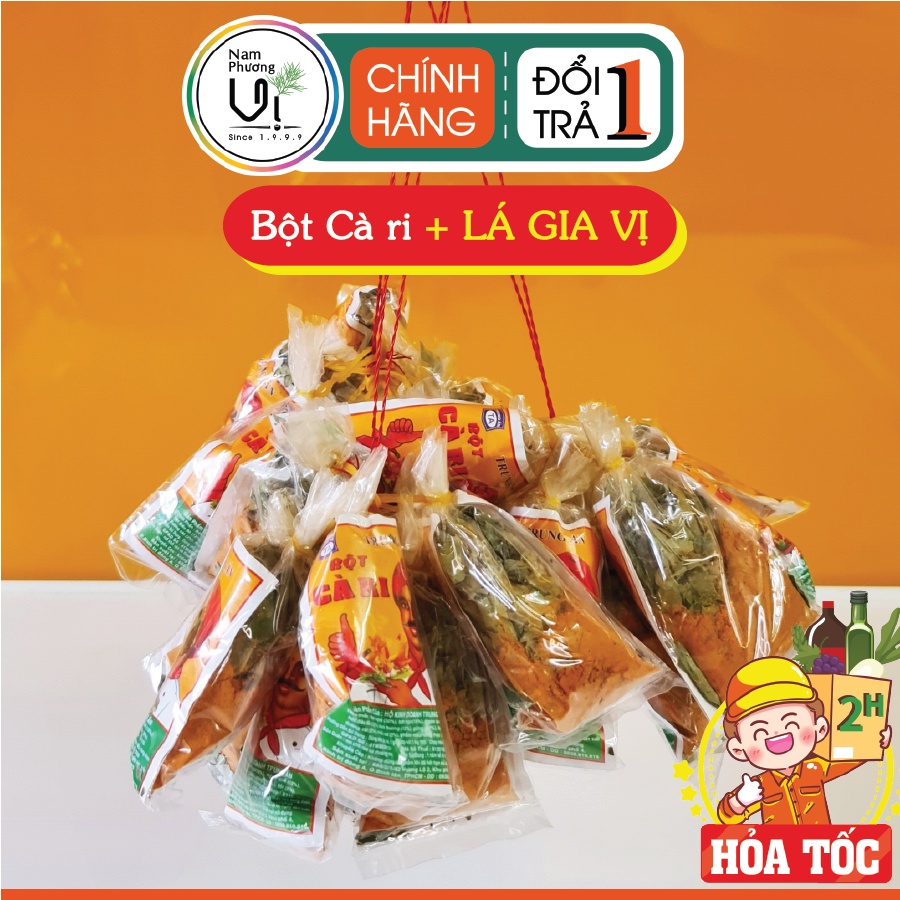Bột cà ri lá Trung ấn gói 20gram cho màu và hương thơm tự nhiên - gói nấu cà ri ngon - tốt cho sức khoẻ - tiết kiệm