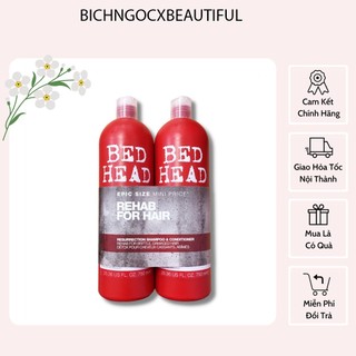 ✅Dầu gội tigi đỏ Bed head cặp gội xả phục hồi tóc hư tổn 750ml