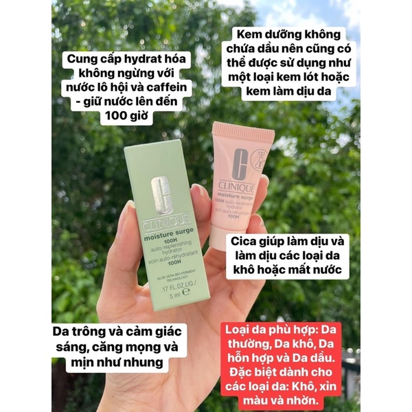 KEM DƯỠNG ẨM CLINIQUE MOISTURE SURGE 100H 5ml