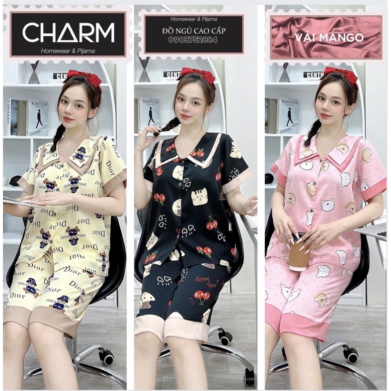 Bộ Lụa Ngủ MANGO lửng xinh xắn