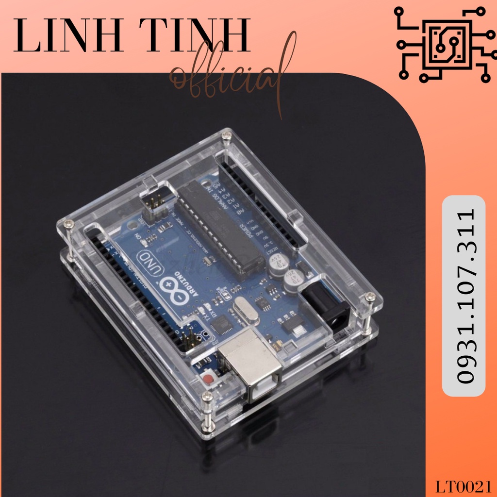 Vỏ mica trong suốt bảo vệ Arduino UNO R3