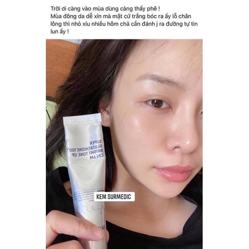 Kem Dưỡng Trắng Da Sur.Medic Super Glutathione 100 Bright Tone Up Cream