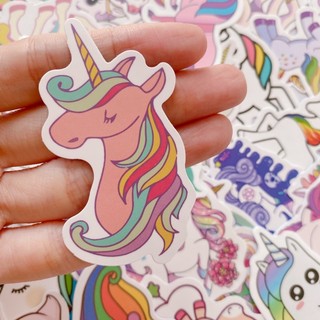 Set 10 sticker unicorn 3-9cm