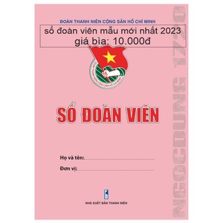 Sổ đoàn viên, màu hồng, , giá bìa 10.000đ, mẫu mới 2023