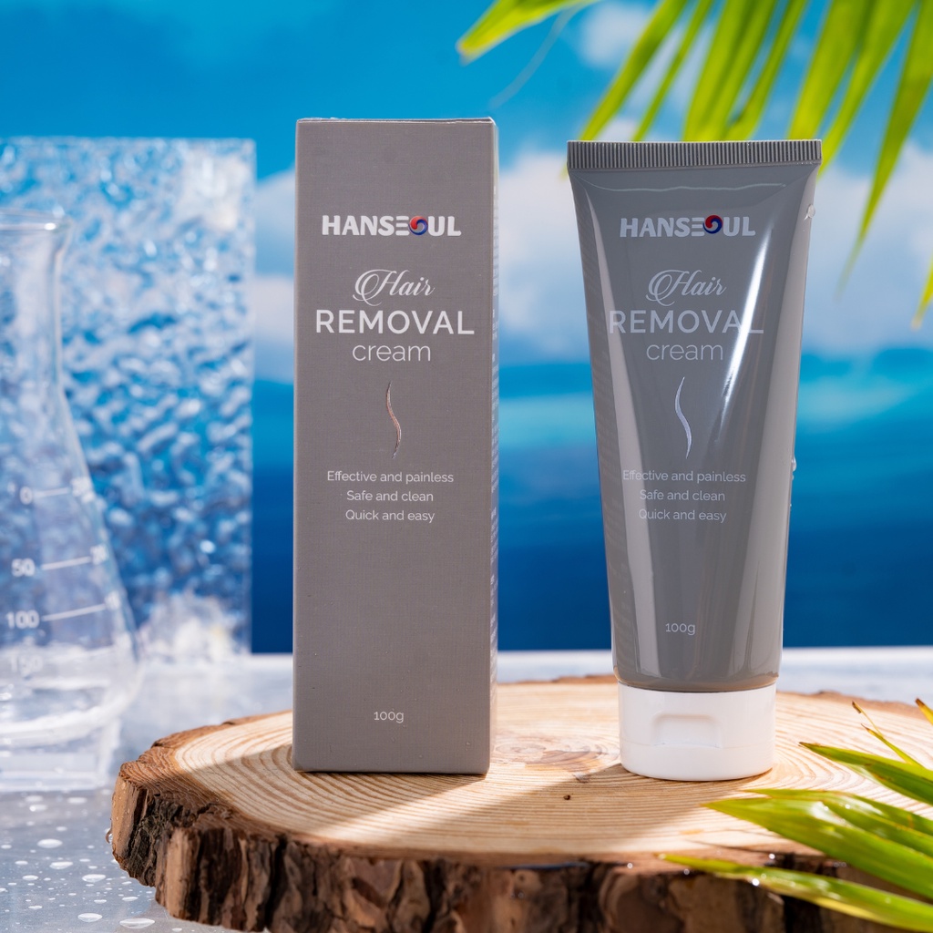 Kem tẩy lông HAIR REMOVAL CREAM triệt lông cho vùng kín, bikini, chân, tay, nách dung tích 100g Hanseoul