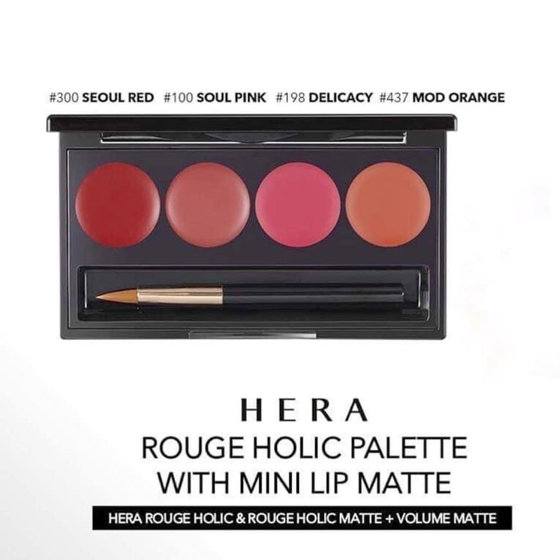 Bảng son lì 4 màu Hera Rouge Holic