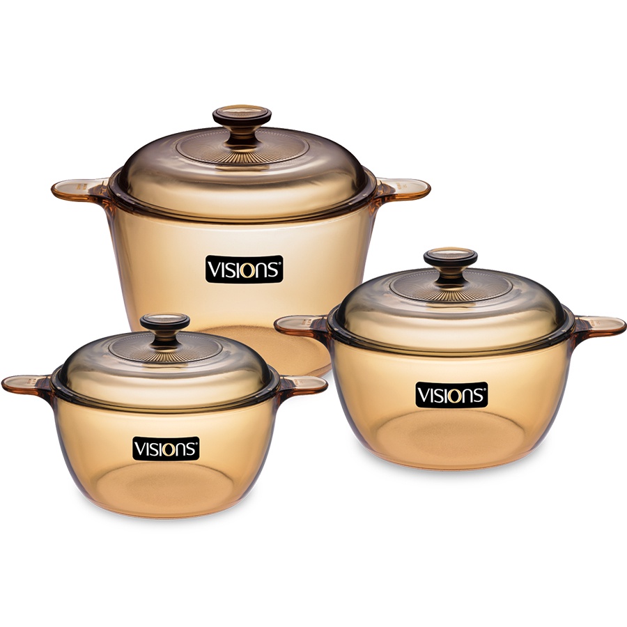 Nồi thủy tinh Visions 1.5 lít - 2.5 lít - 3.5 lít - VS-3.5/CL1 – Sản xuất tại Pháp