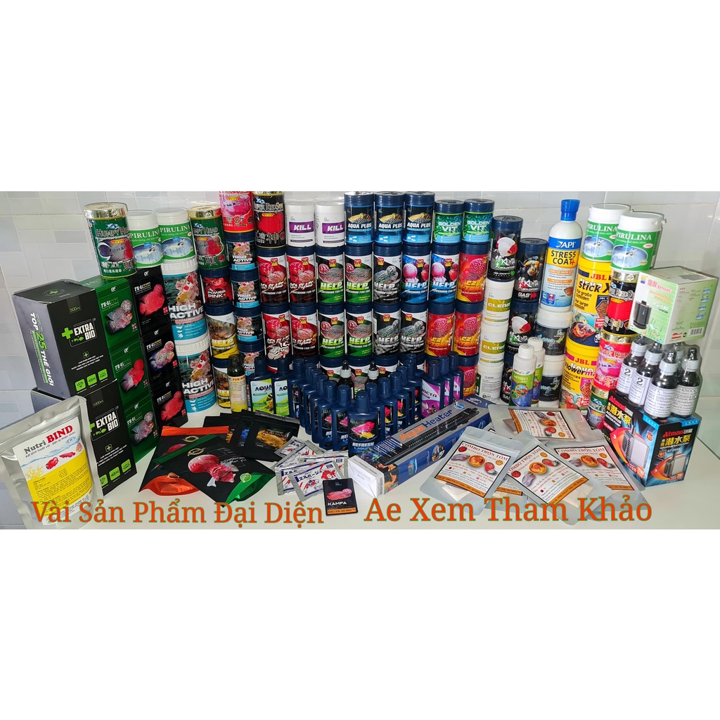 Thức Ăn Cá La Hán, Cám Viên Đ&N, Có viên Nhỏ và Lớn