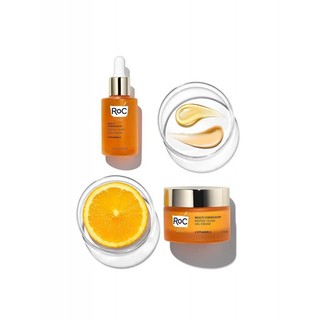 Combo kem + serum dưỡng da roc multi correxion revive + glow vitamin c